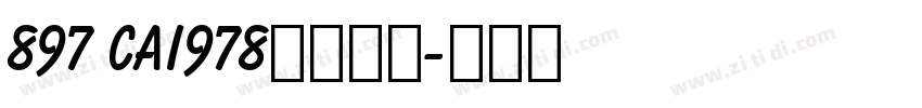 897 CAI978字体下载字体转换
